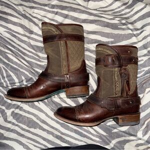 Stylish Brown and Tan Ankle Boots